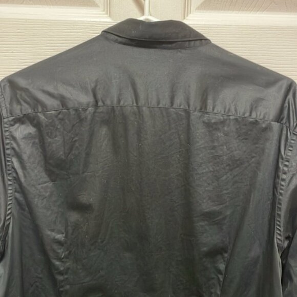 TED BAKER London Button Down Black w Blue Paisley Cuff Collar Shirt Size S - Picture 5 of 10